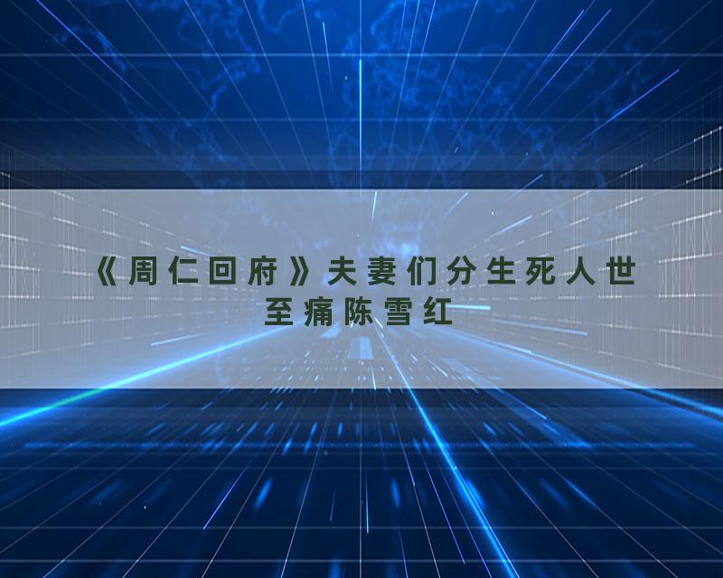 《周仁回府》夫妻们分生死人世至痛陈雪红