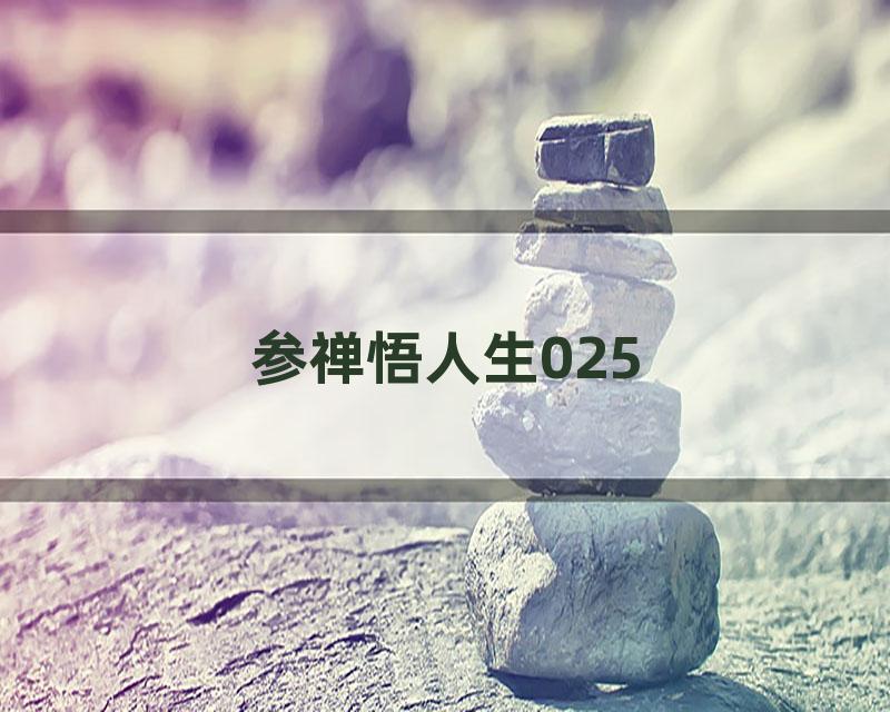 参禅悟人生025