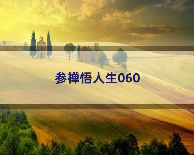 参禅悟人生060