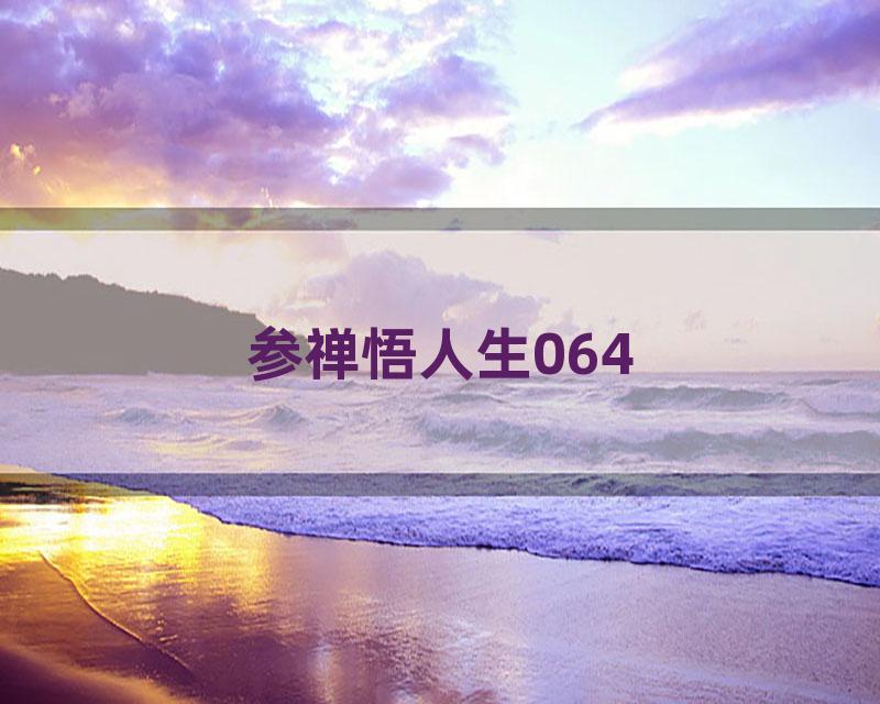 参禅悟人生064