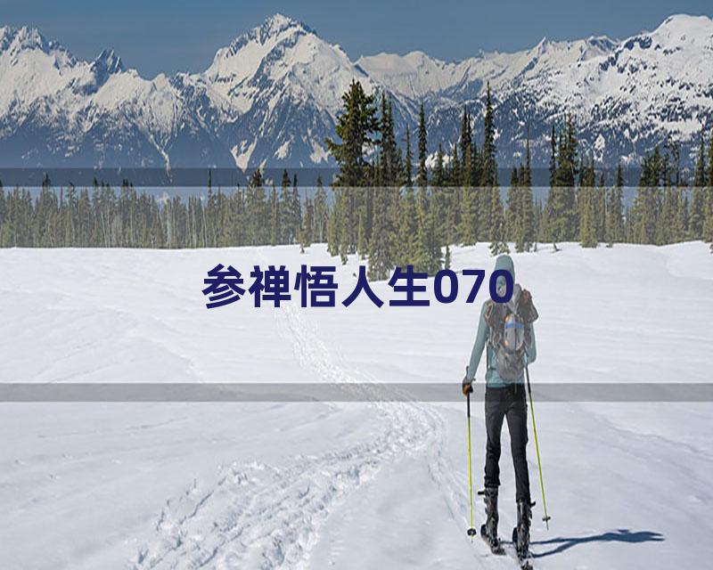 参禅悟人生070