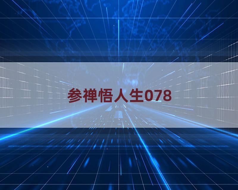 参禅悟人生078