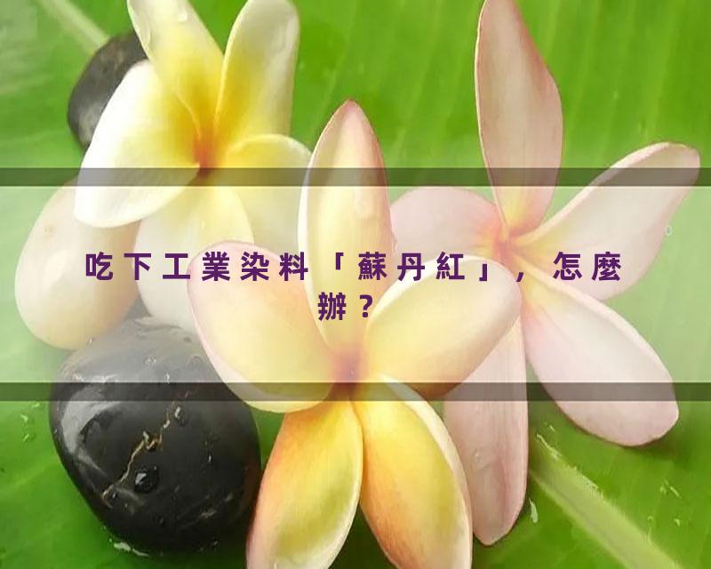 吃下工業染料「蘇丹紅」，怎麼辦？