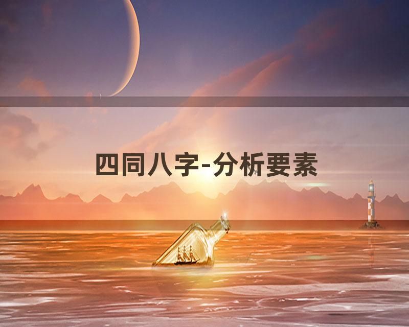四同八字-分析要素