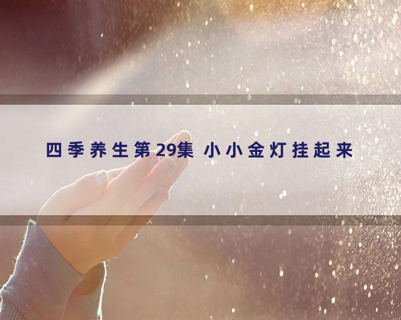 四季养生第29集 小小金灯挂起来