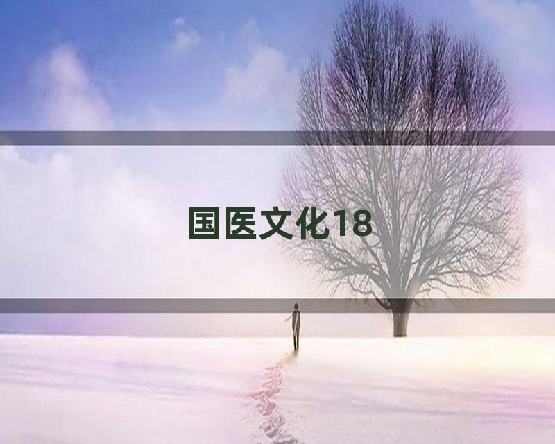 国医文化18
