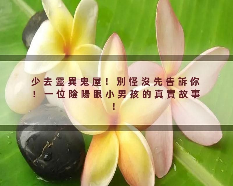 少去靈異鬼屋！別怪沒先告訴你！一位陰陽眼小男孩的真實故事！