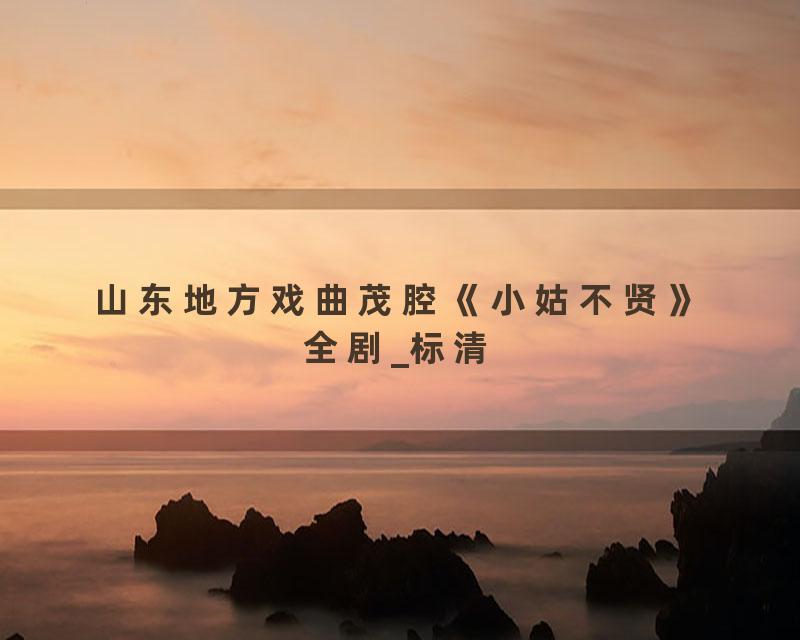 山东地方戏曲茂腔《小姑不贤》全剧_标清