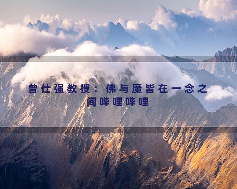 曾仕强教授：佛与魔皆在一念之间哔哩哔哩