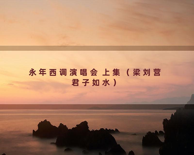 永年西调演唱会 上集（梁刘营 君子如水）