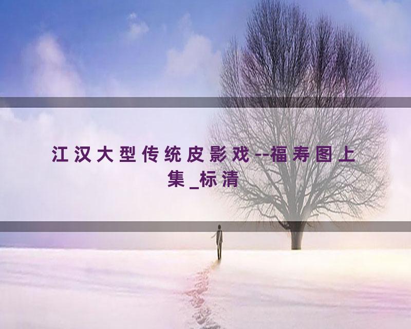江汉大型传统皮影戏--福寿图上集_标清