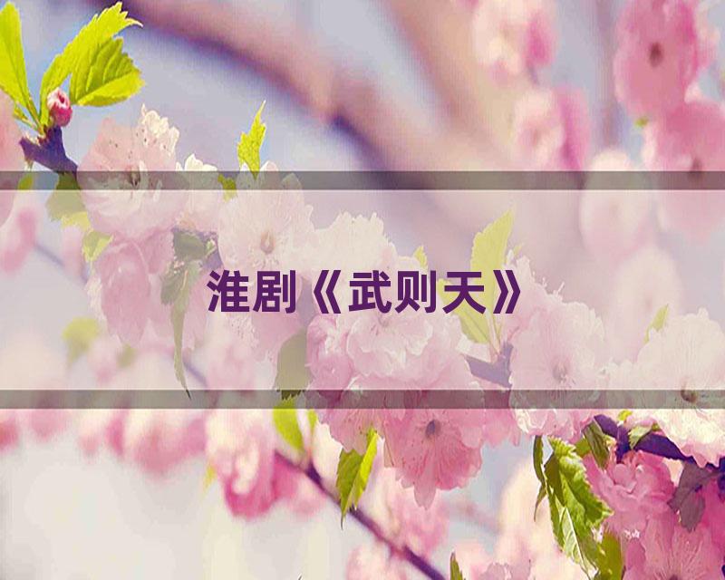 淮剧《武则天》