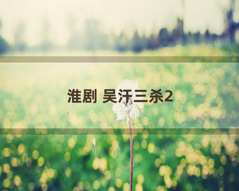 淮剧 吴汗三杀2
