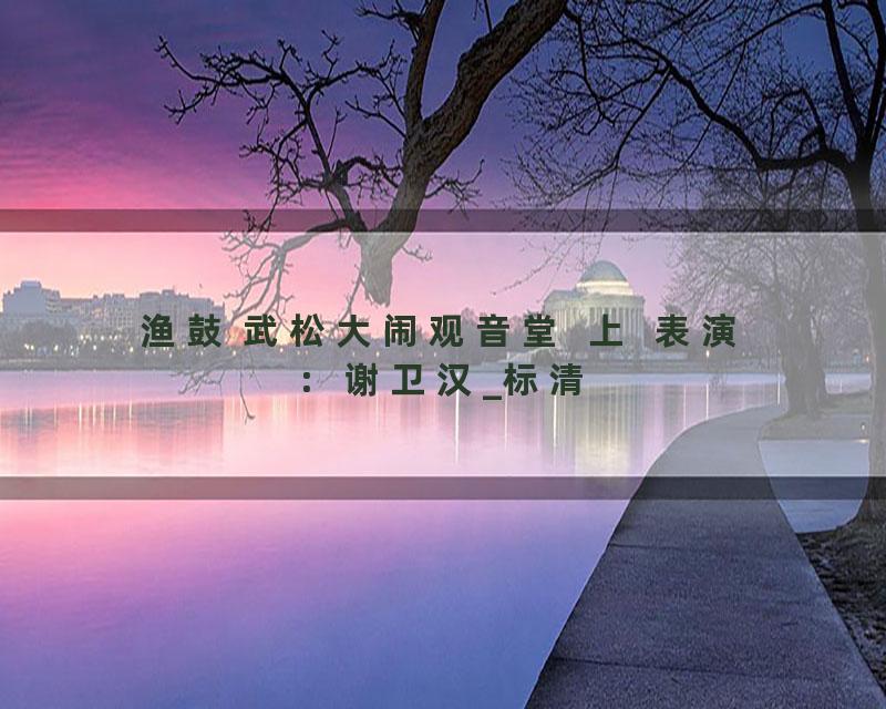 渔鼓 武松大闹观音堂  上  表演：谢卫汉_标清