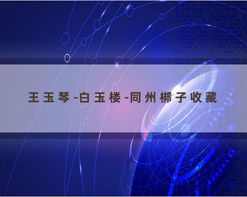 王玉琴-白玉楼-同州梆子收藏