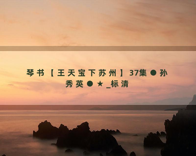 琴书【王天宝下苏州】37集●孙秀英●★_标清