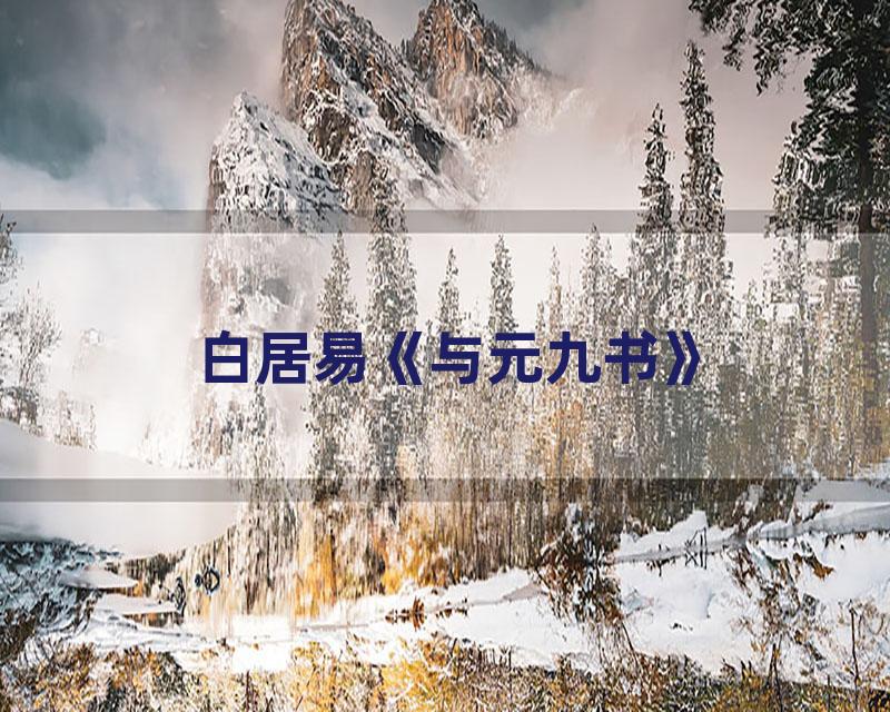 白居易《与元九书》