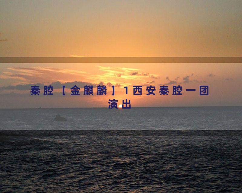 秦腔【金麒麟】1 西安秦腔一团演出