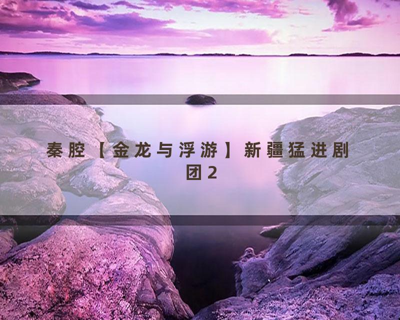 秦腔【金龙与浮游】新疆猛进剧团2