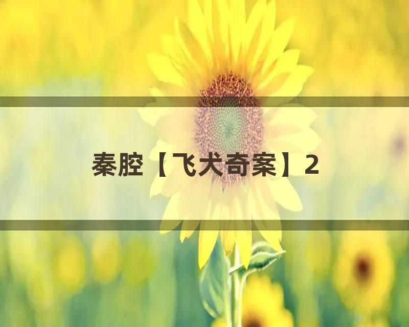 秦腔【飞犬奇案】2
