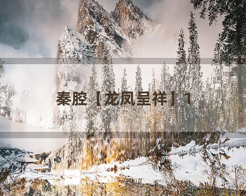 秦腔【龙凤呈祥】1
