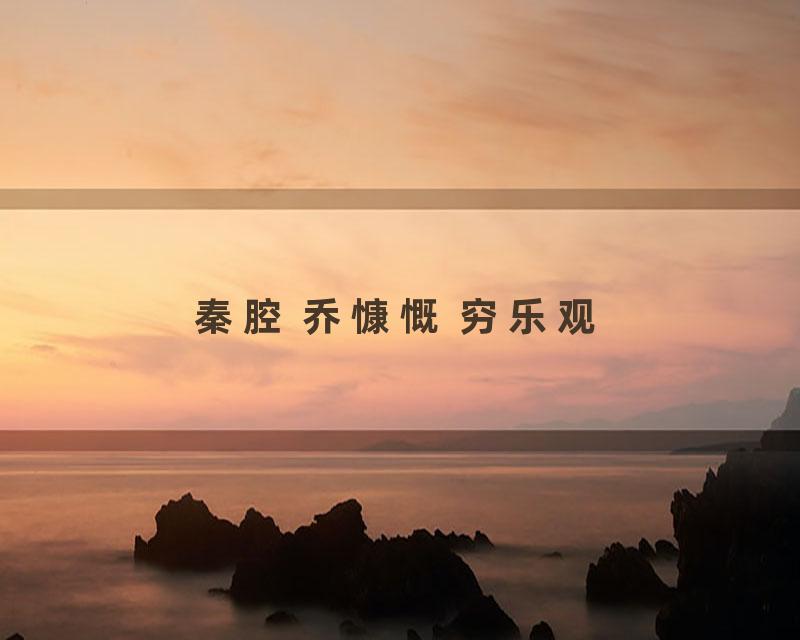 秦腔 乔慷慨 穷乐观