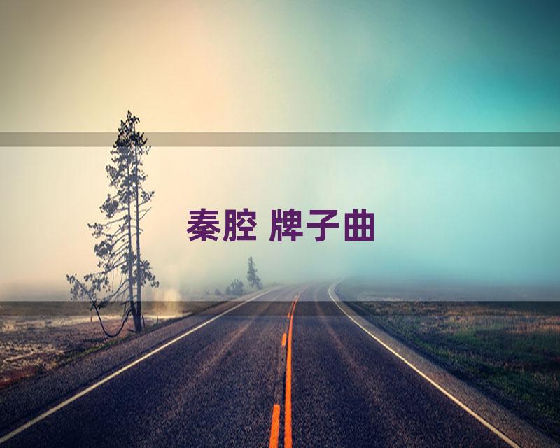 秦腔 牌子曲