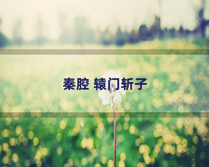 秦腔 辕门斩子