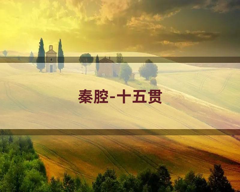 秦腔-十五贯