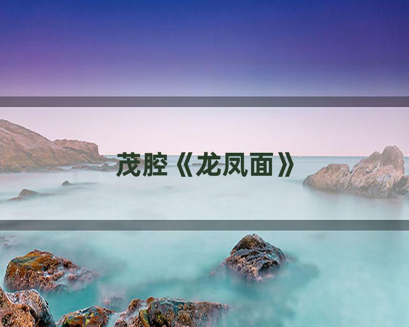 茂腔《龙凤面》
