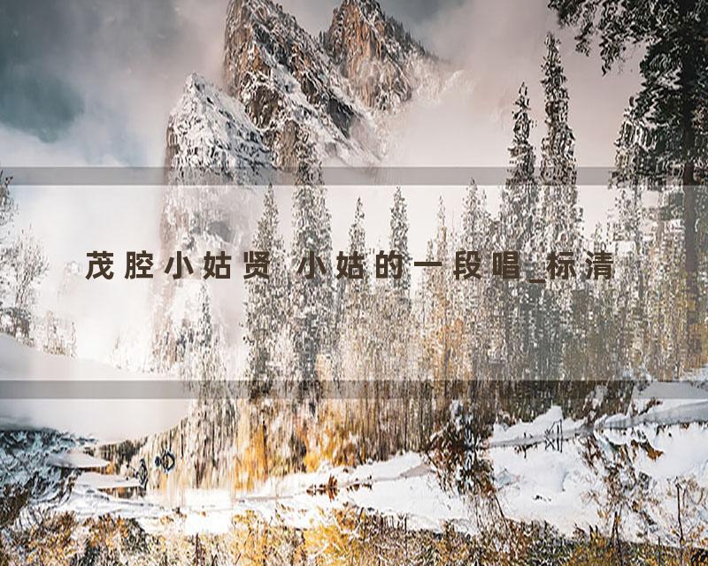 茂腔小姑贤  小姑的一段唱_标清
