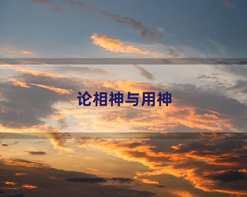 论相神与用神