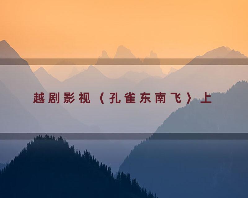 越剧影视〈孔雀东南飞〉上