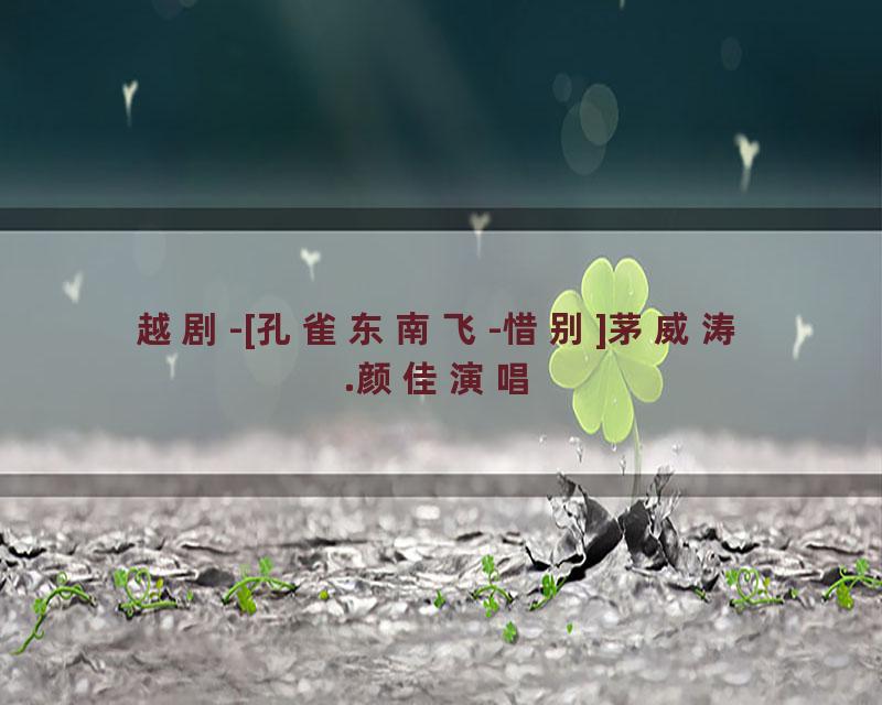 越剧-[孔雀东南飞-惜别]茅威涛.颜佳演唱