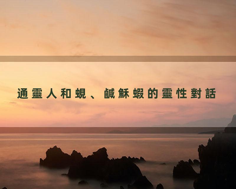 通靈人和蜆、鹹穌蝦的靈性對話