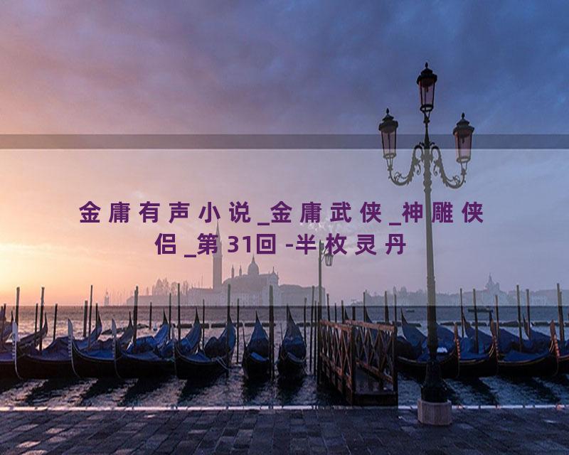 金庸有声小说_金庸武侠_神雕侠侣_第31回-半枚灵丹