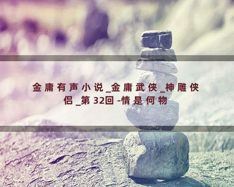 金庸有声小说_金庸武侠_神雕侠侣_第32回-情是何物