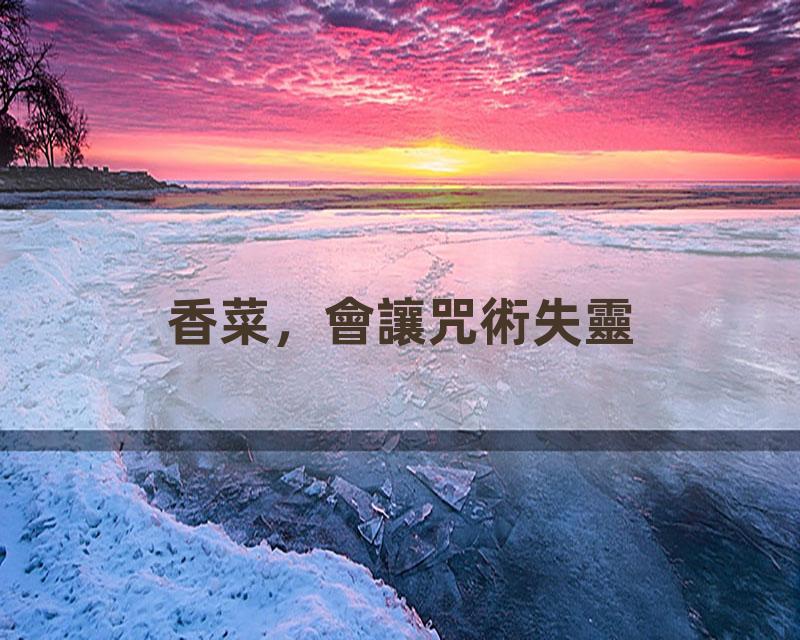 香菜，會讓咒術失靈