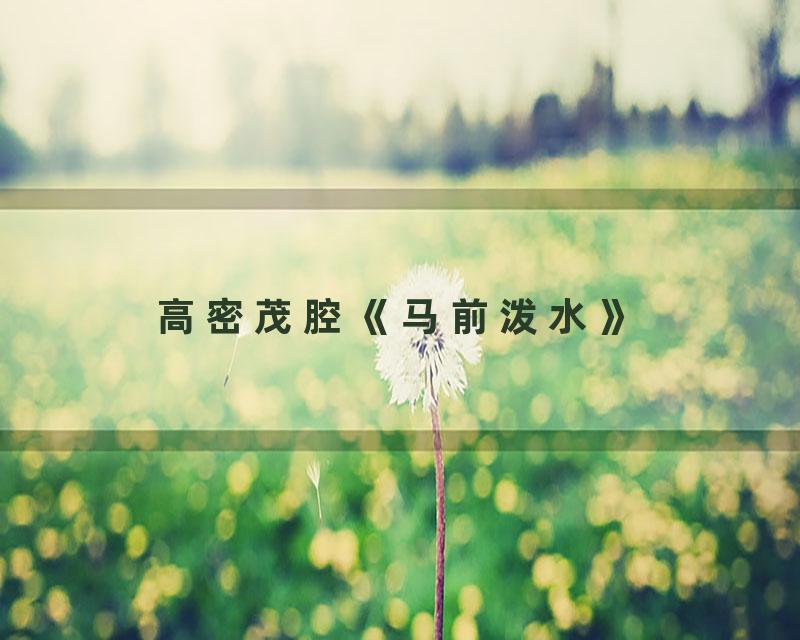 高密茂腔《马前泼水》