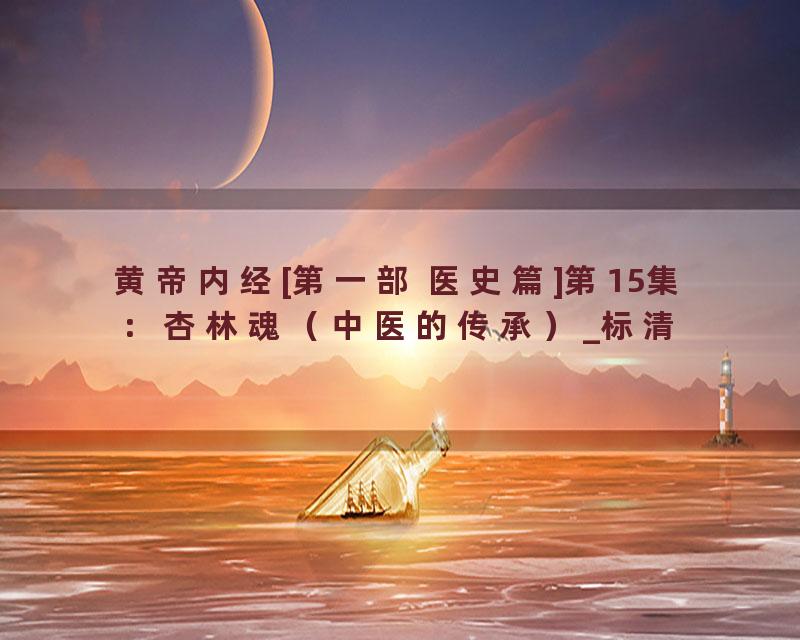 黄帝内经[第一部 医史篇]第15集：杏林魂（中医的传承）_标清