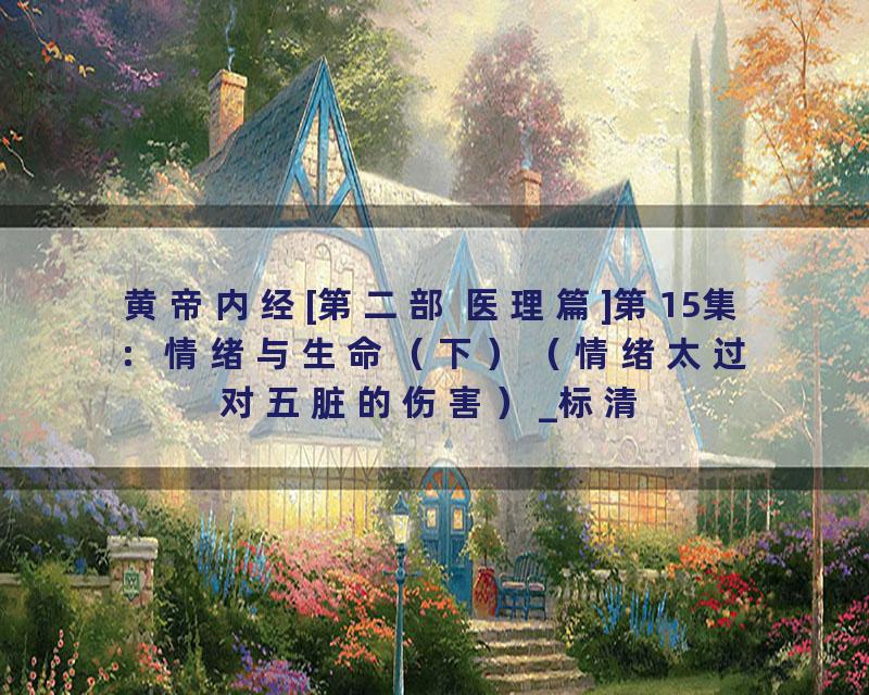 黄帝内经[第二部 医理篇]第15集：情绪与生命（下）（情绪太过对五脏的伤害）_标清
