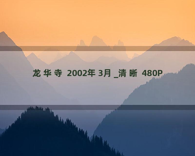 龙华寺 2002年3月_清晰 480P