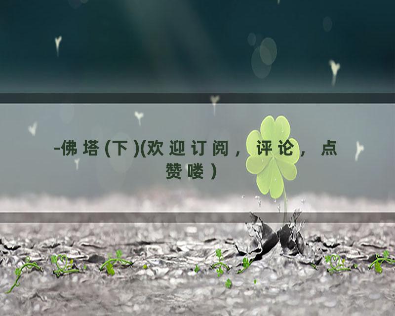 -佛塔(下)(欢迎订阅，评论，点赞喽）