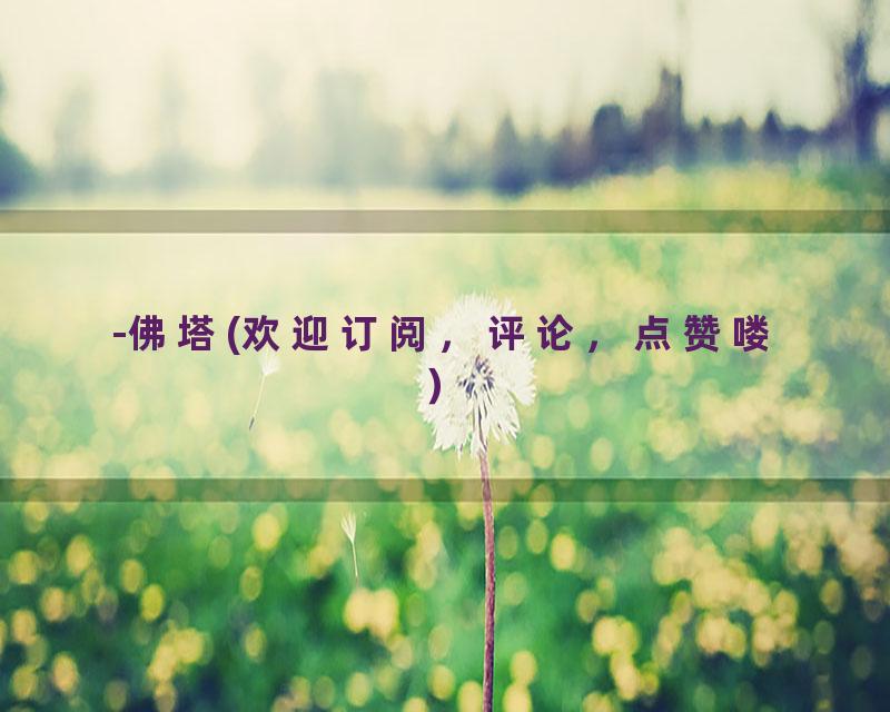 -佛塔(欢迎订阅，评论，点赞喽）