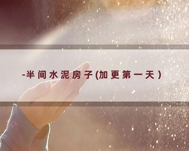 -半间水泥房子(加更第一天）