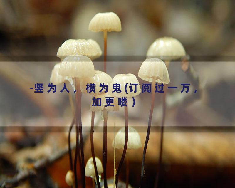 -竖为人，横为鬼(订阅过一万，加更喽）