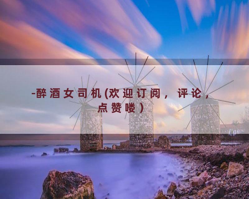-醉酒女司机(欢迎订阅，评论，点赞喽）