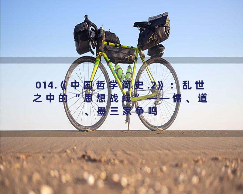 014.《中国哲学简史.2》：乱世之中的“思想战线”——儒、道、墨三家争鸣