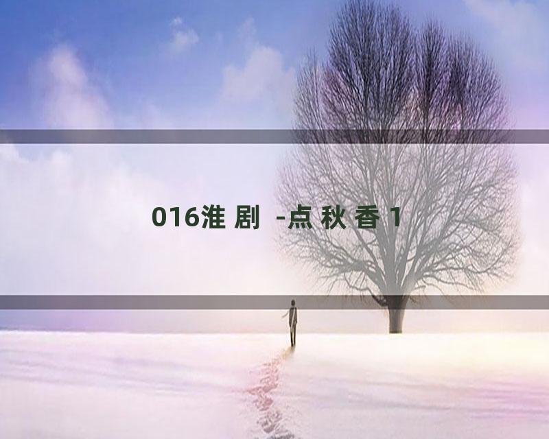 016淮剧 -点秋香1