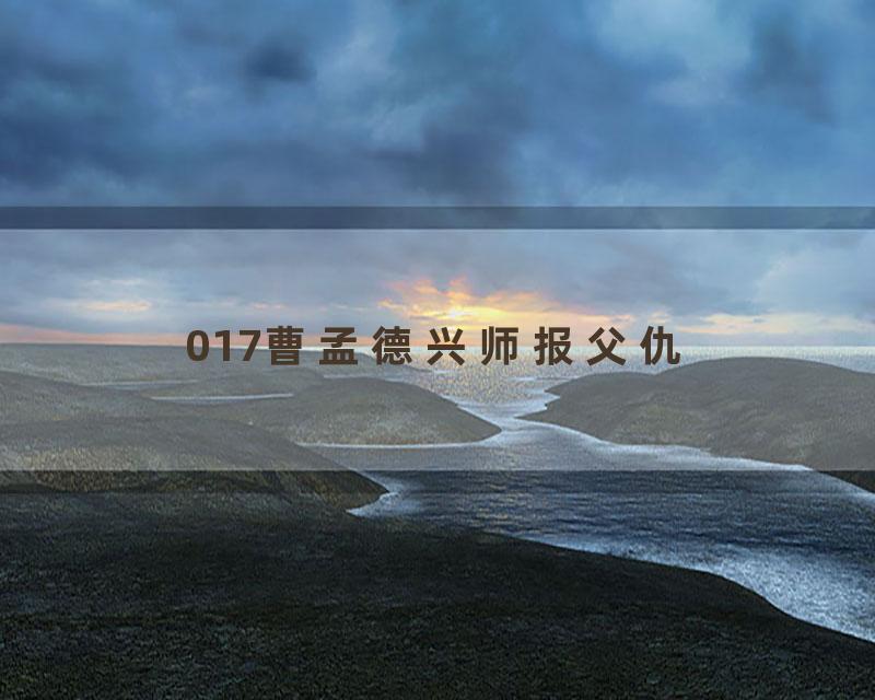 017曹孟德兴师报父仇
